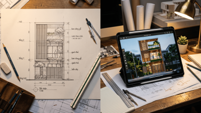 Ứng Dụng AI Thiết Kế & Xây Dựng Nhà Phố | Tạng Architect