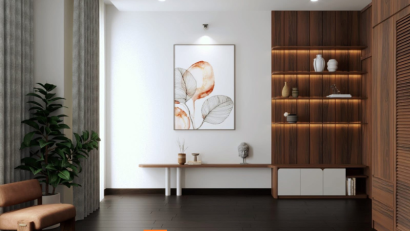 Thiết kế nội thất mộc mạc tone tối trung niên hiện đại sang trọng - Tạng Architect