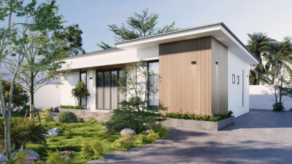 Thiết Kế nhà vườn mái ngói hiện đại củ chi - Tạng Architect
