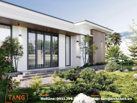 Thiết Kế nhà vườn mái ngói hiện đại củ chi - Tạng Architect