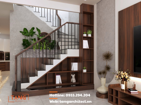 Thiết kế nội thất mộc mạc tone tối trung niên hiện đại sang trọng - Tạng Architect
