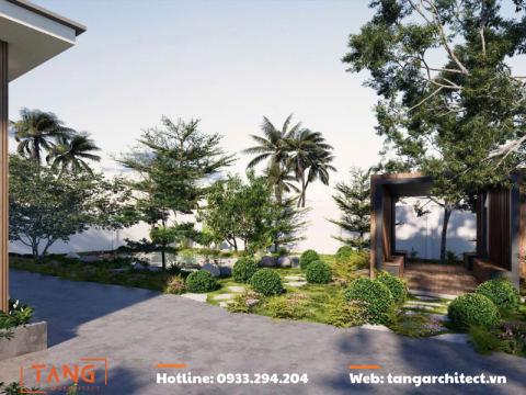 Thiết Kế nhà vườn mái ngói hiện đại củ chi - Tạng Architect