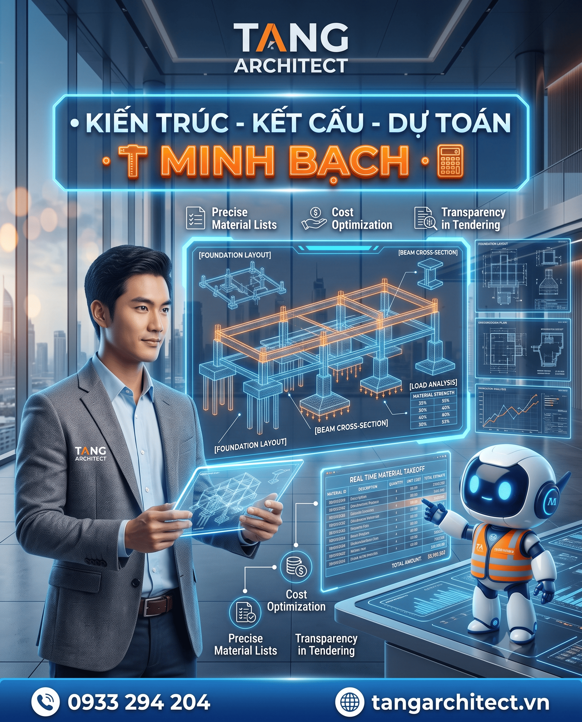 Mô hình Revit 3D phát hiện xung đột kết cấu và cơ điện nhà phố Hóc Môn